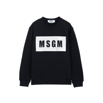 MSGM 여성 MSGM 박스 로고 스웨트셔츠(2000MDM523 200000 99) 블랙