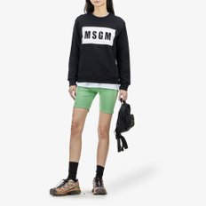 여성 MSGM 박스 로고 스웨트셔츠(2000MDM523 200000 99) 블랙