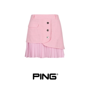 핑 [24 S/S ]   여성  랩 버튼 플리츠 큐롯 스커트     121D2PC782   (출시가 238,000)