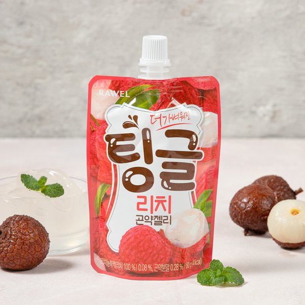 로엘 팅글 4kcal 곤약젤리 리치맛 80g 1팩