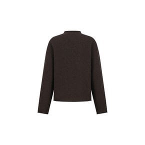 아모멘토 26FW Flower Jacquard Knit Top, Brown