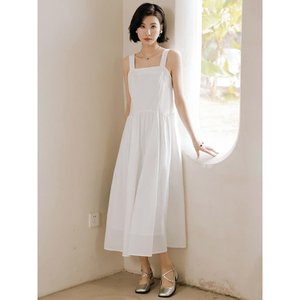 랭썬 LS_Wide shoulder straps slip dress