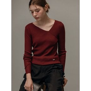 Charming slim wool cut out knit