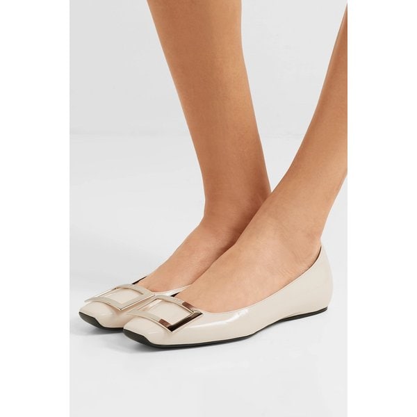 트럼펫 벨레린 페이턴트 가죽 발레리나 플랫 슈즈 17957409489836353