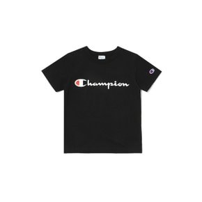 JQS CKTS-3EK06-BK [ASIA][KIDS] Champion 스크립트 로고 반팔티셔츠 (BLACK)