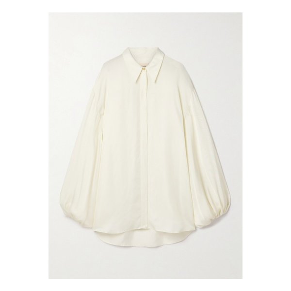 케이트 뱀 오버사이즈 트윌 셔츠 크림 1647597340049326