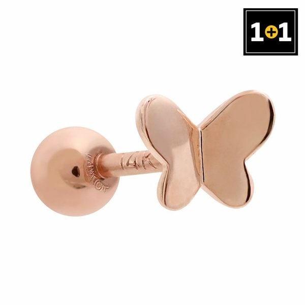 1+1 14K 골드필드 핀 나비 피어싱 (한쪽판매)