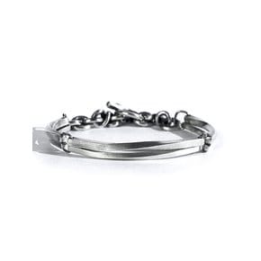 SEWN SWEN SILVER DOUBLE THIN LINE TWISTED BRACELET