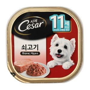 제이큐 강아지 시저 어 소고기캔 애견 습식 사료 100g 1P X ( 2매입 )
