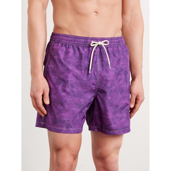 카이트 스트레이트 레그 미드 렝스 프린트 스윔 쇼츠 46376663163000786