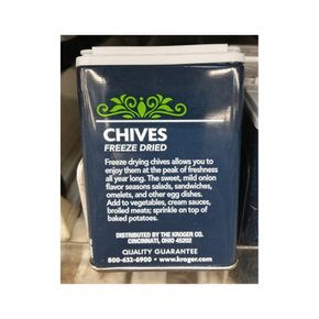 [해외직구] 크로거 차이브스 동결 건조 스파이스 Kroger Chives 3.1g 5팩