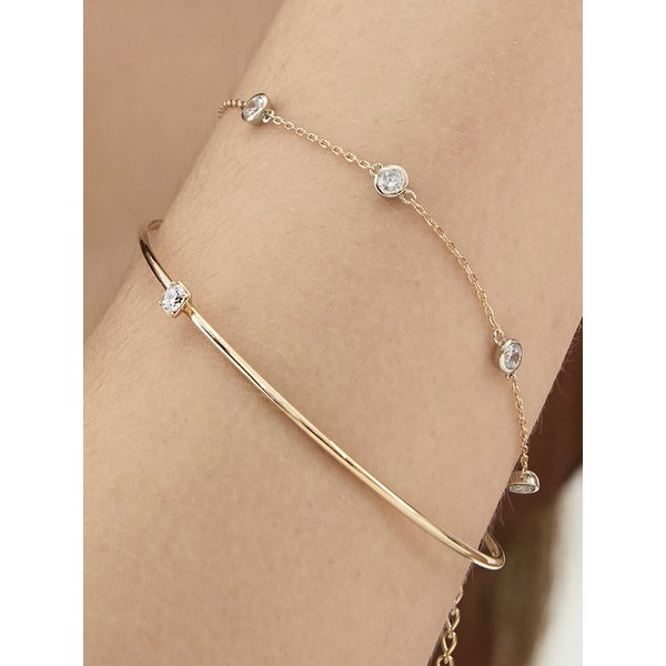 14K 소피 랩다이아 뱅글 팔찌