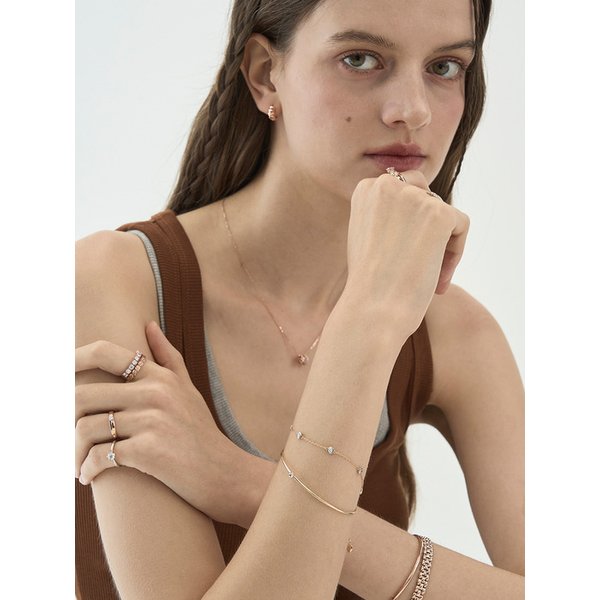 14K 소피 랩다이아 뱅글 팔찌