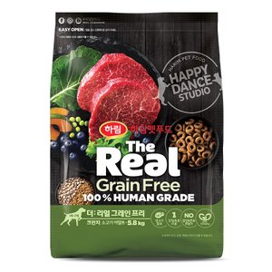 하림펫푸드 더리얼 그레인프리 크런치 소고기 어덜트 5.8kg / 강아지 대용량 사료