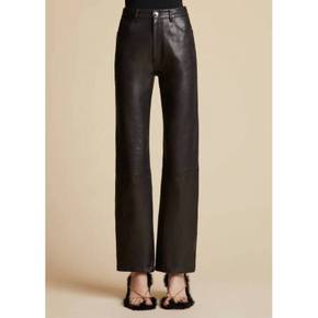 5043822 Khaite Danielle Pant In Black Leather