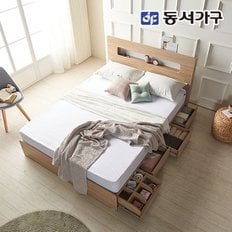 네오 콜로 4서랍 벙커 LED 수납헤드 퀸 침대 본넬매트 NEO731