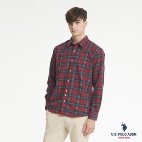 [U.S. POLO ASSN.] FW 남성 코튼 기모셔츠_RED CHECK 2