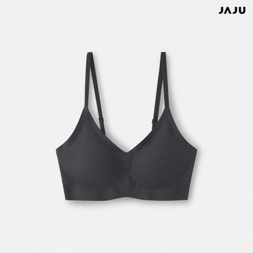 JAJU 여 에어모달 노라인 크롭브라 블랙 J403301035