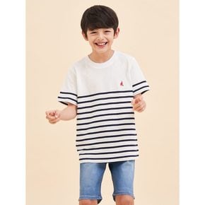 *시즌오프30%*[BEANPOLE KIDS] 마린 스트라이프 티셔츠  아이보리 (BI4242U020)