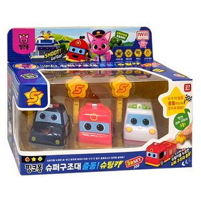 슈퍼구조대 출동 슈팅카 3종세트 정품 소방차 레디 경찰차 로저 구급차 포레스트