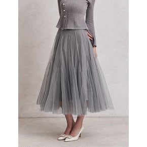 Etoile Banding Sha Skirt (Grey)