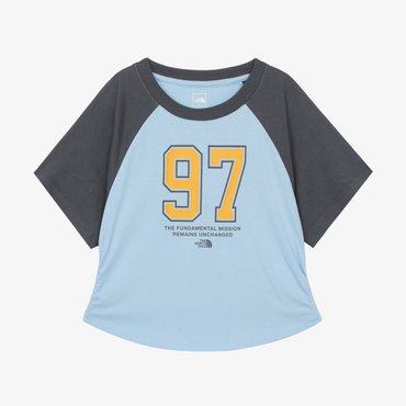 노스페이스 [노스페이스키즈 공식] NT7UR10V 걸즈 앤 그루브 반팔 라운드 티_LIGHT BLUE