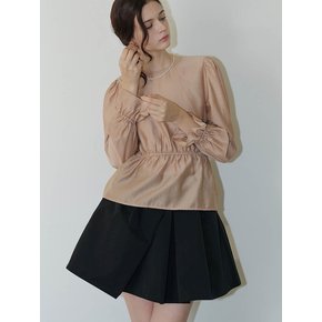 [24FW] Ella Ribbon Gold beige blouse