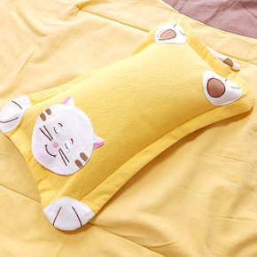 잠잠고양이 소 메밀베개 옐로우