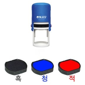 자동스탁 원형일부인 리필패드 R-0524D  적-리필패드 R-0524D  적-24mm