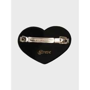 LOGO HEART BARRETTE_BLACK