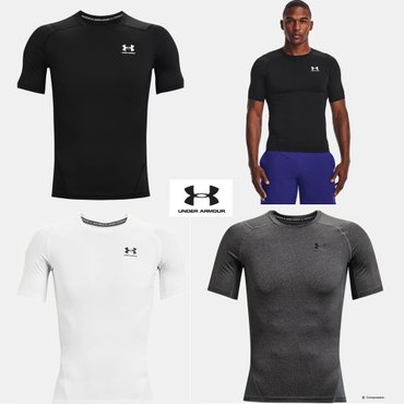 언더아머 1361518-001 언더아머 남성 기능성 반팔 티셔츠 HeatGear® 아머 컴프레션