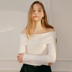 제나 오프숄더 티셔츠 / JENA OFF-SHOULDER T-SHIRT_2colors