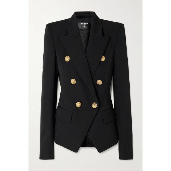 더블브레스트 그레인 드 푸드르 울 블레이저 46376663162945967