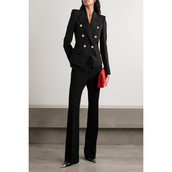 더블브레스트 그레인 드 푸드르 울 블레이저 46376663162945967