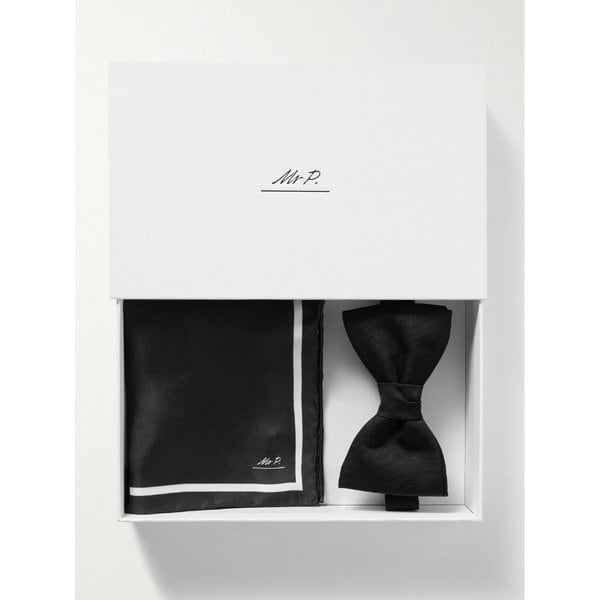 미스터 피 실크 보타이 포켓 스퀘어 세트 46376663162901745