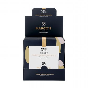 마르코스 MARCOS 마르코스 파이니스트 다크초콜릿 50g 12개입 / 다크초코 / 간식추천 / 커피빈 초콜렛