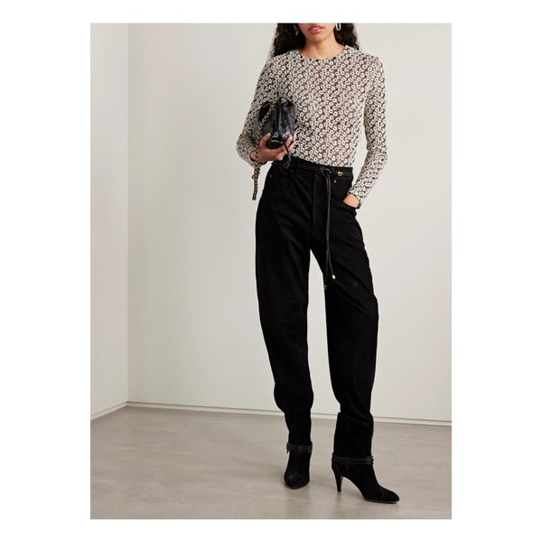 솔라인 자수 코튼 혼방 튤 탑 그레이 46376663162889892