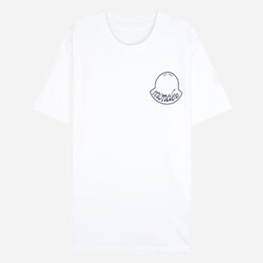 [시흥점] [몽클레어]5F 8C00013 89AJS 00A 로고 패치 반팔 티셔츠 화이트