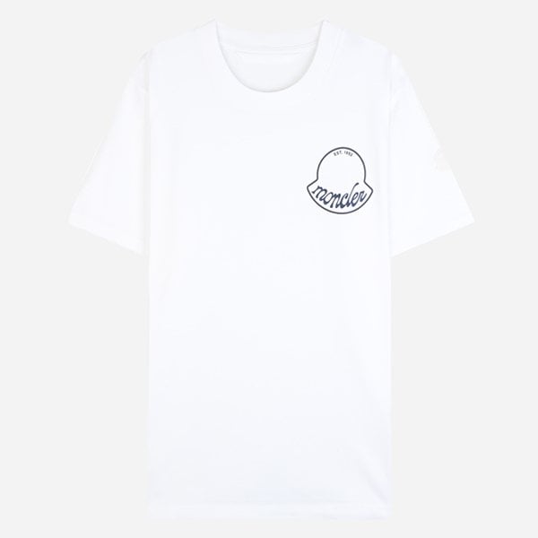 [시흥점] [몽클레어]5F 8C00013 89AJS 00A 로고 패치 반팔 티셔츠 화이트