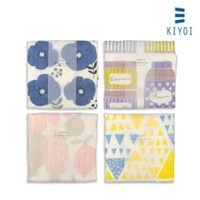 [하라다 키요이] 카야 7겹 프린트 키친크로스 일본 면행주 30x30cm 1개