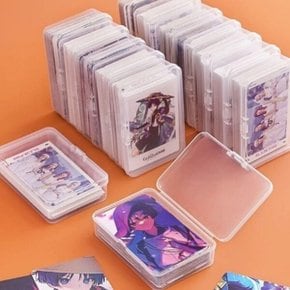 ( )투명 굿즈 포토카드 보관통 포카 수납함 케이스 포토카드 포장통 만능 보관함 투명