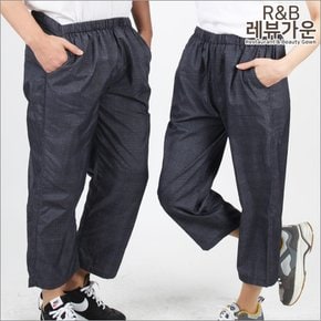 여름 고무줄 바지 막바지 시원한 얇은 경량 검진복