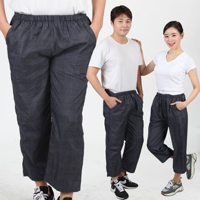 여름 고무줄 바지 막바지 시원한 얇은 경량 검진복