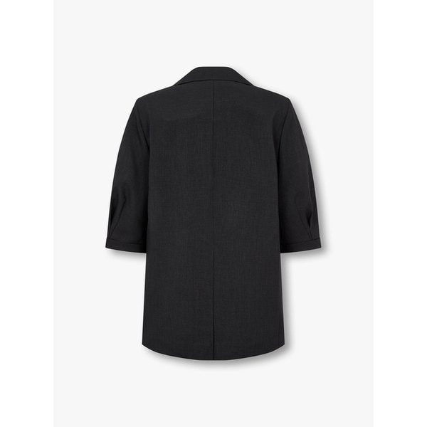 자수 로고 포켓 싱글 자켓_블랙 7225210601