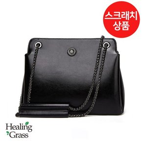 [여주점] [스크래치] 소가죽 체인 스트랩 숄더백 (블랙) HGLC6877BK-S