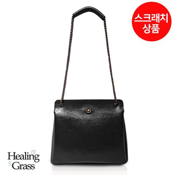 [여주점] [스크래치] 소가죽 체인 스트랩 숄더백 (블랙) HGLC6877BK-S