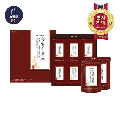 LG생활건강 선물세트 리튠 홍삼진 골드 60ML*24포