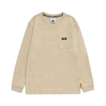 내셔널지오그래픽키즈 K241UTS020 스몰로고 긴팔티 BEIGE