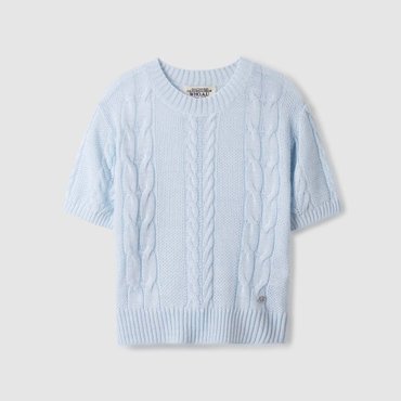 후아유 Summer Aran Cable Boucle Sweater WHKAE2692F