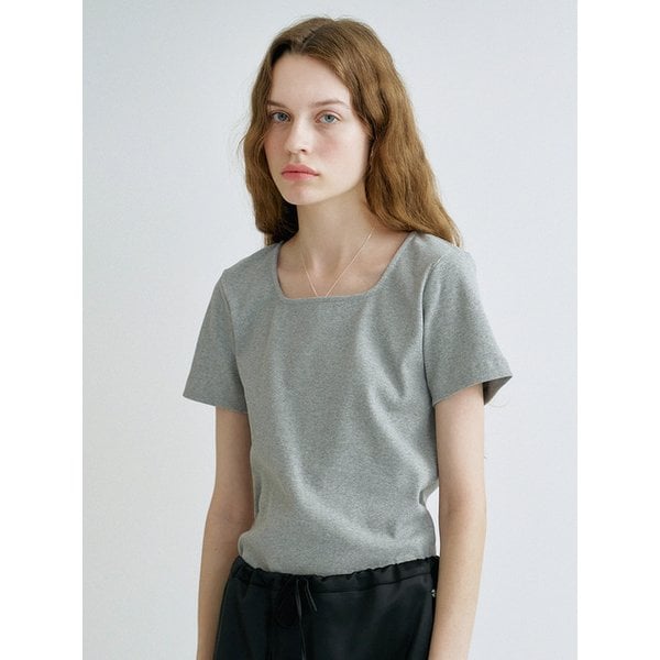 [리퍼브]S Square Neck Rib Tshirt_3colors